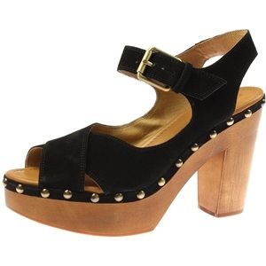 Corso Como Peep Toe Wooden Platform Heels, 10